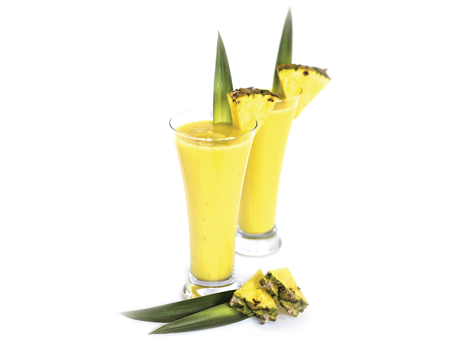 Ananas - innehåller det unika och nyttiga ämnet bromelain.
